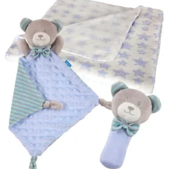 Bebé Vip Set de Paseo con Dou Dou y Manta Azul>Bebe vip