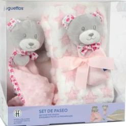 Bebé Vip Set de Paseo con DouDou y Manta Rosa>Bebe vip Discount