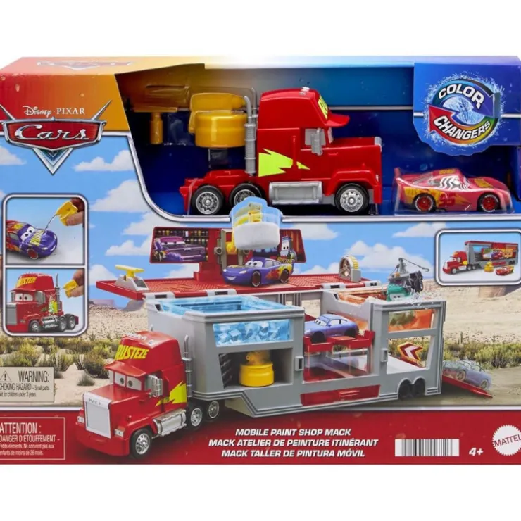 Color Changers Camión Transformable Mack Taller De Pintura Móvil>Cars