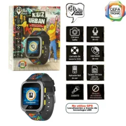 Cefa Tronic Hola Watch Kidiz Urban Reloj con Función de Llamadas Negro><noscript><img width=