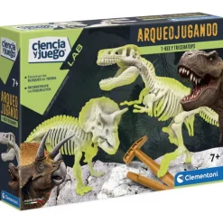 Arqueojugando T-Rex y Triceraptors>Ciencia y juego