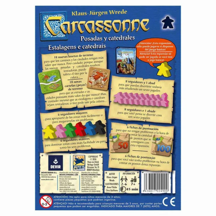 Devir Carcassone: Posadas y Catedrales Juego de Mesa>Otras marcas