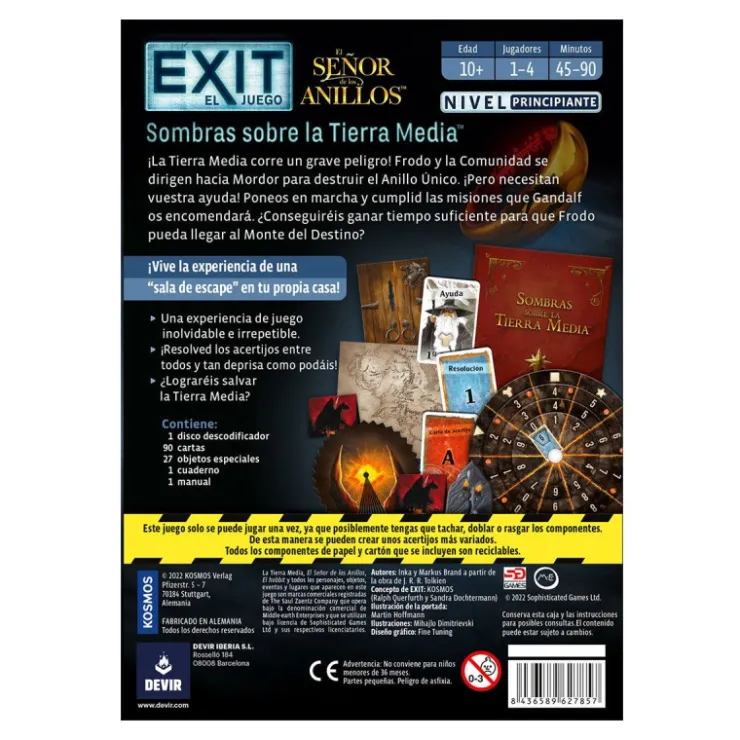 Devir Exit El Señor De Los Anillos Juego de Mesa>Otras marcas Online