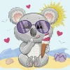 Diamond Dotz Koala con Helado Cuadro de Diamantes 5D> Outlet