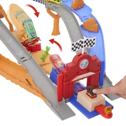 Pixar Cars Circuito de Carreras de Rescate de la Serie Rescate a Toda Máquina con 4 Coches><noscript><img width=