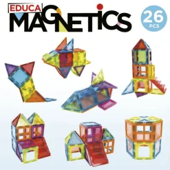 Educa Magnetics Juego Educativo de Construcción 3D 26 Piezas><noscript><img width=