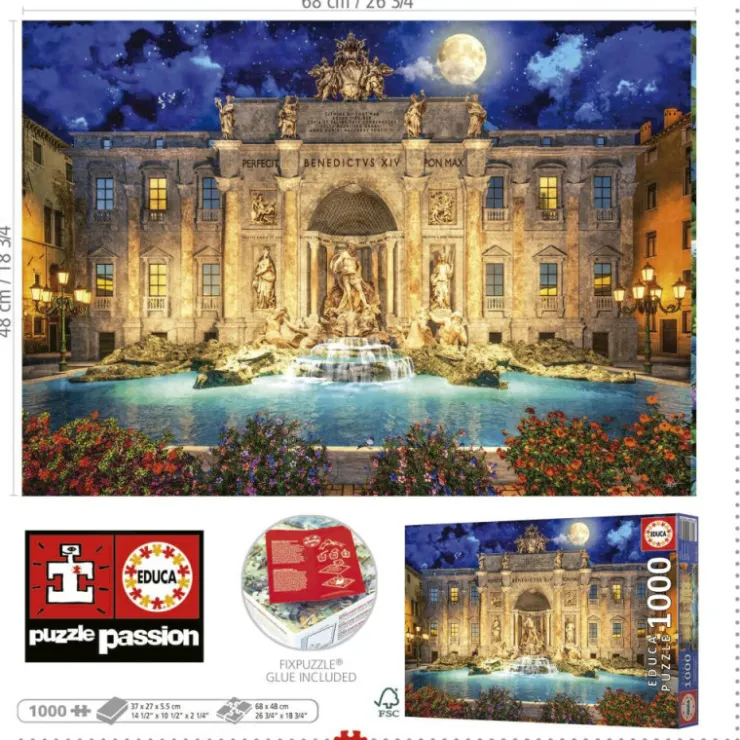 Educa Puzzle 1000 Piezas Fontana Di Trevi - 19923>Otras marcas Online