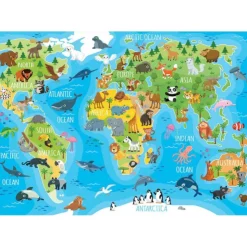 Educa Puzzle 150 Piezas Mapamundi Animales - 18115>Otras marcas Clearance