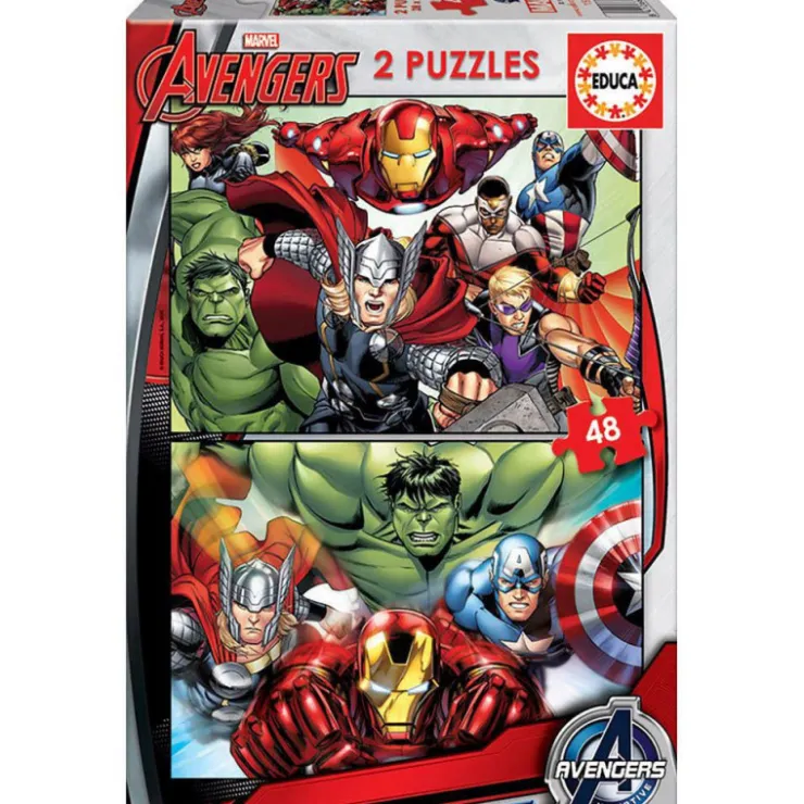 Educa Puzzle 2 x 48 Piezas Avengers - 15932>Capitan america Best