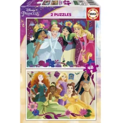 Educa Puzzle 2 x 48 Piezas Princess - 19675>Disney Clearance