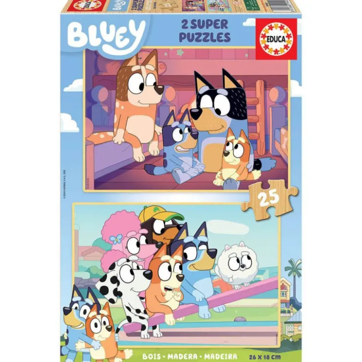 Educa Puzzle Madera 2 x 25 Piezas - 19407>Bluey Sale
