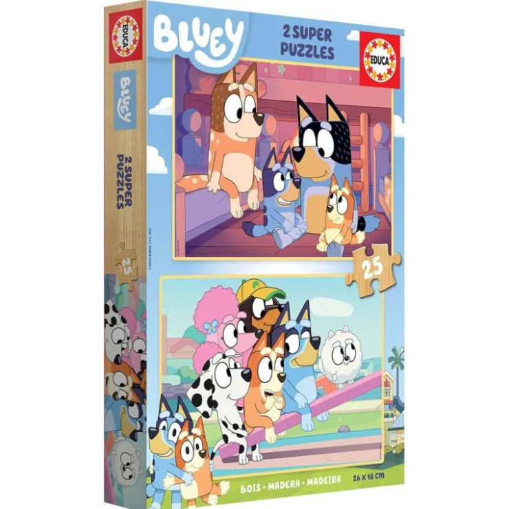 Educa Puzzle Madera 2 x 25 Piezas - 19407>Bluey Sale