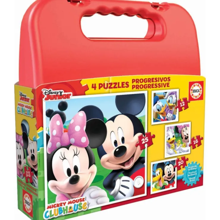 Educa Puzzle Progresivo 12-16-20-25 Piezas Maleta Mickey Mouse - 16505>Disney Clearance