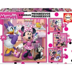 Educa Puzzle Progresivo 12-16-20-25 Piezas Minnie Happy Helpers - 17630>Disney Hot