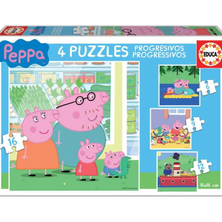 Educa Puzzle Progresivo 6-9-12-16 Piezas - 15918>Peppa pig Best