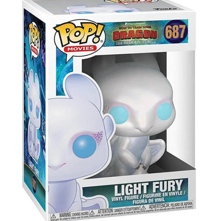 Pop! Movies Figura Vinilo Cómo Entrenar a Tu Dragón 3 Light Fury>Funko