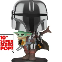 Pop! Star Wars Figura de Vinilo The Mandalorian con The Child 25 cm>Funko