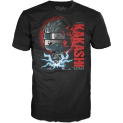 Pop! Tees Naruto Shippuden Pack Figura Kakashi Edición Especial Brilla en la Oscuridad con Camiseta Talla XL><noscript><img width=