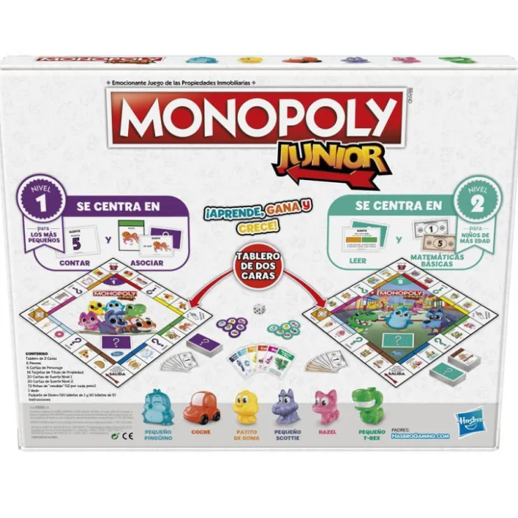 Monopoly Junior 2 Juegos en 1 Juego de Mesa>Hasbro gaming Outlet