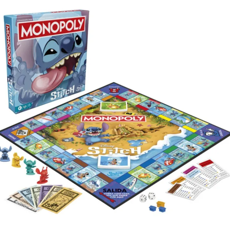 Monopoly Stitch Juego de Mesa>Hasbro gaming Outlet