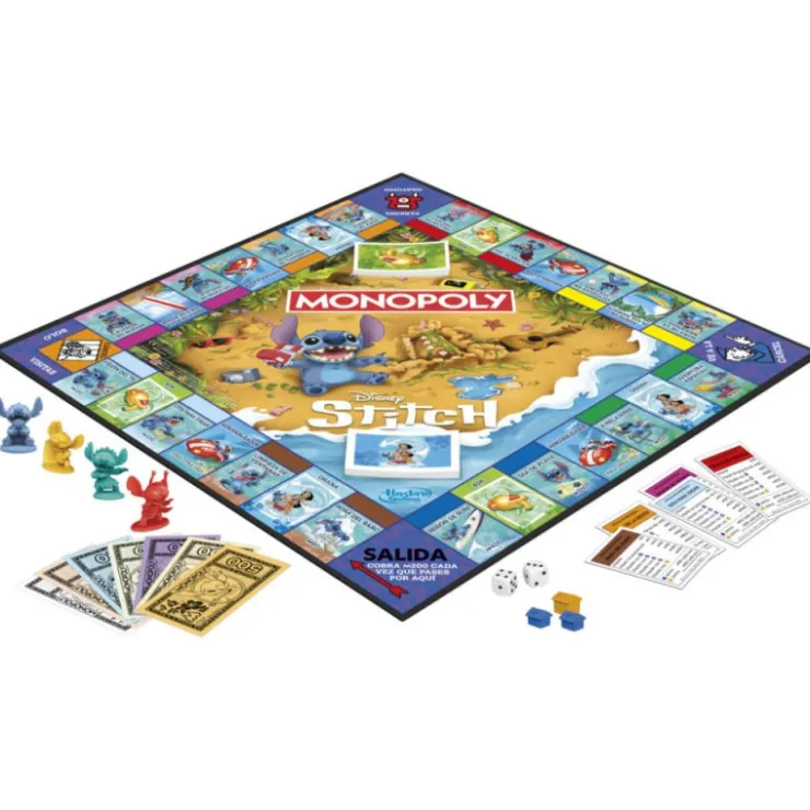 Monopoly Stitch Juego de Mesa>Hasbro gaming Outlet