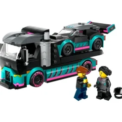 City Great Vehicles Coche De Carreras Y Camión De Transporte - 60406>Lego Sale
