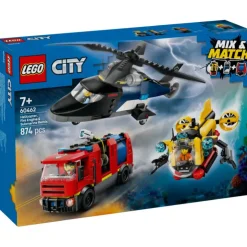 City Great Vehicles Remix: Helicóptero, Camión de Bomberos y Submarino - 60462>Lego Sale