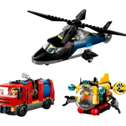 City Great Vehicles Remix: Helicóptero, Camión de Bomberos y Submarino - 60462>Lego Sale