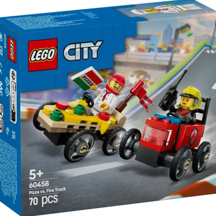 City Great Vehicles Pack de Coches de Carreras Vs Camión de Bomberos - 60458>Lego Outlet
