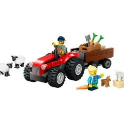 City Great Vehicles Tractor Rojo con Remolque y Oveja - 60461>Lego Outlet
