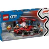 City Project Alicia 2025 Parada en Boxes de F1 y Equipo de Mecánicos con Coche Ferrari - 60443>Lego Clearance