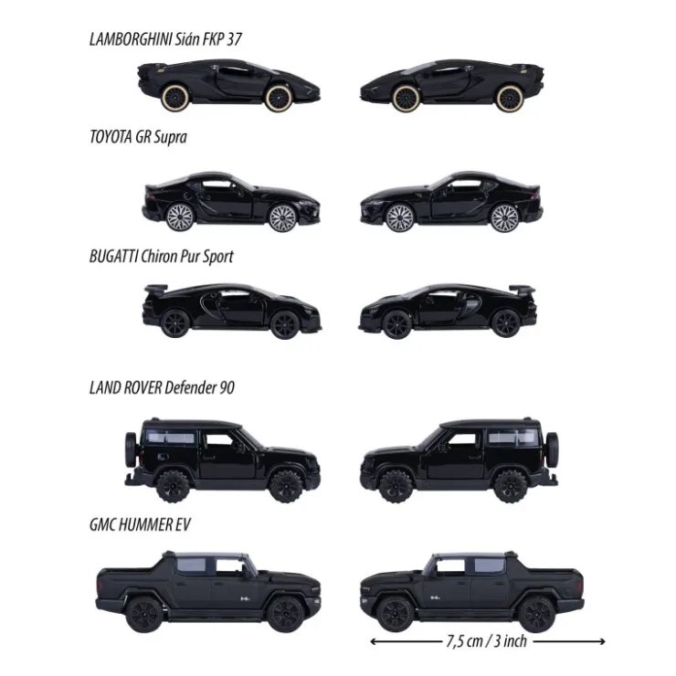Majorette Pack 5 Coches Negros Black Edition>Otras marcas Outlet
