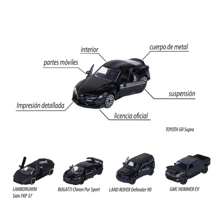 Majorette Pack 5 Coches Negros Black Edition>Otras marcas Outlet