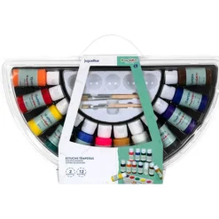 Estuche Témperas con 2 Pinceles>Manualidedos Discount