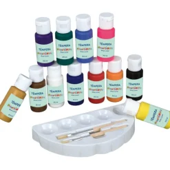 Estuche Témperas con 2 Pinceles>Manualidedos Discount