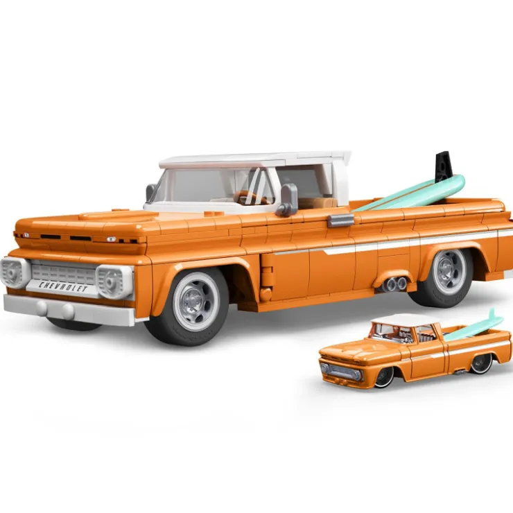 Mattel Brick Shop Hot Wheels Camioneta Custom 62 Chevy con 858 piezas>Otras marcas Clearance