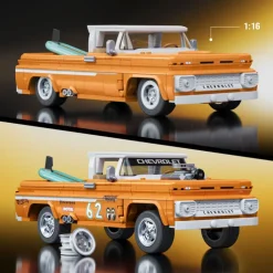 Mattel Brick Shop Hot Wheels Camioneta Custom 62 Chevy con 858 piezas><noscript><img width=