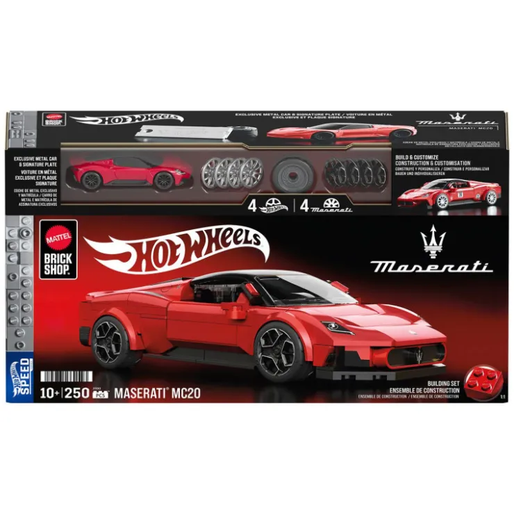 Mattel Brick Shop Maserati MC20 - Speed Series, 250 piezas>Hot wheels