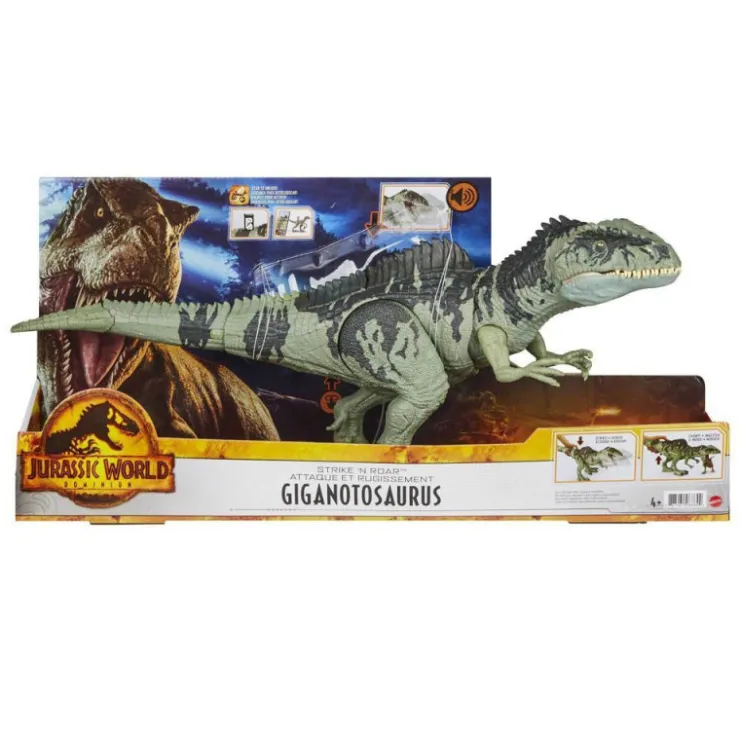 Mattel Dominion Strike N' Roar Gigantosaurus>Jurassic world Clearance
