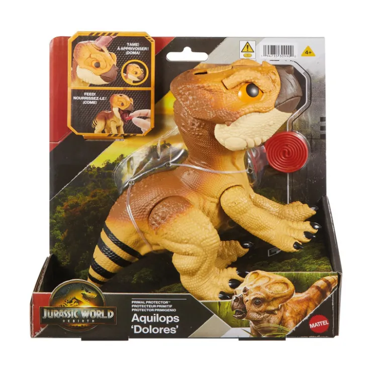 Mattel : El Renacer, Aquilops Dolores Protector Primal Dinosaurio Interactivo>Jurassic world Hot