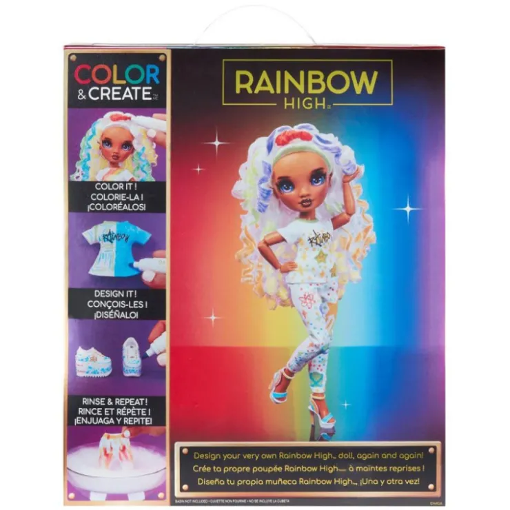 MGA Color & Create Muñeca Ojos Morados>Rainbow high