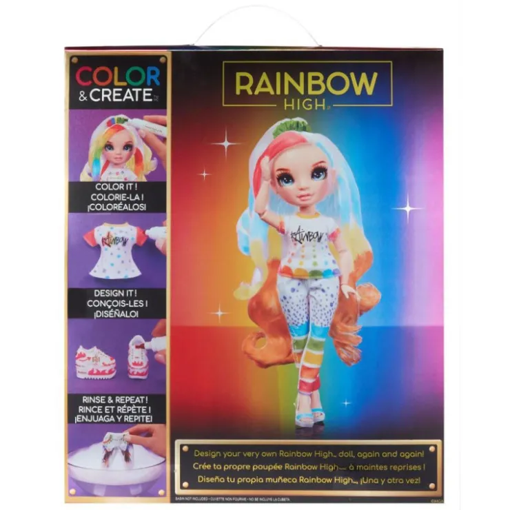 MGA Color & Create Muñeca Ojos Azules>Rainbow high