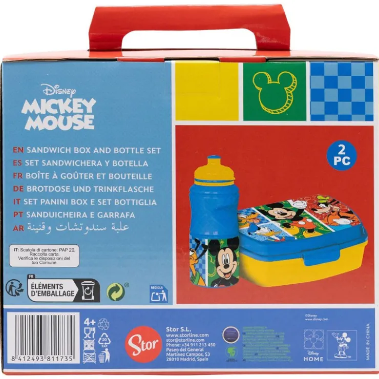 Mickey Set Sandwichera y Botella>Disney Clearance