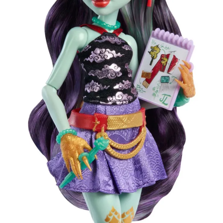 Jinafire Long Muñeca, Chica Dragón con Perrito Mascota Cloudy Yun Yun y 7 Accesorios>Monster high Sale