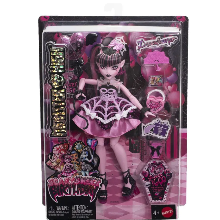 Muñeca Draculaura de la Colección Cumplespantos con Vestido de Fiesta>Monster high
