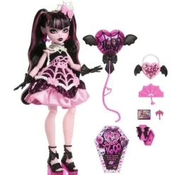 Muñeca Draculaura de la Colección Cumplespantos con Vestido de Fiesta><noscript><img width=