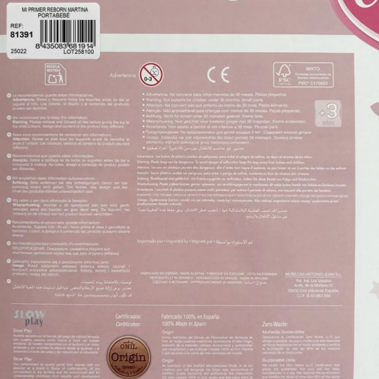 Muñecas Antonio Juan Mi Primer Reborn Martina Portabebé>Munecas antonio juan New