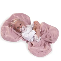 Muñecas Antonio Juan Recién Nacida Baby Toneta Posturitas con Mantita><noscript><img width=