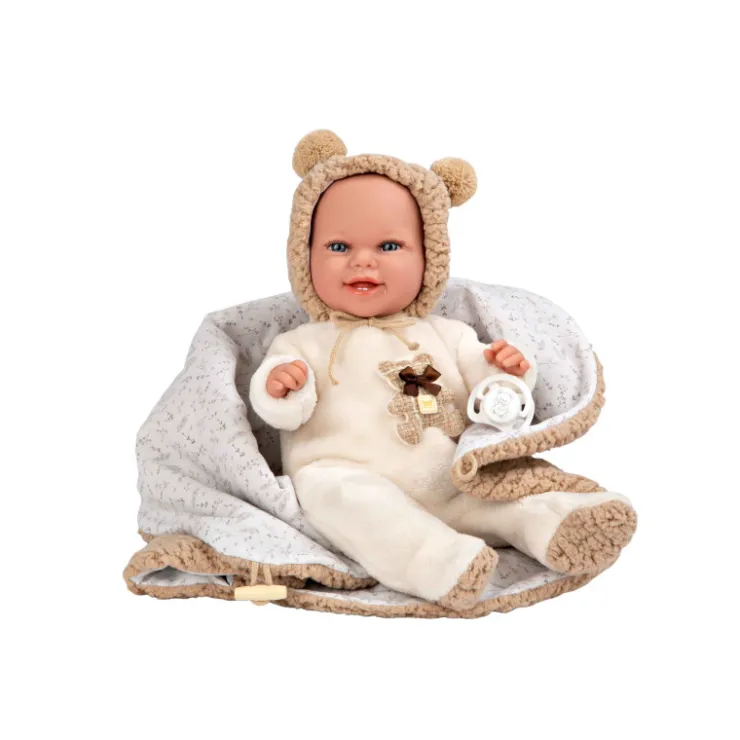 Muñecas Arias Muñeca con Peso Elegance Babyto Marrón Osito con Manta 35 cm>Munecas arias Sale