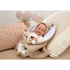 Muñecas Arias Muñeca con Peso Elegance Babyto Marrón Osito con Manta 35 cm><noscript><img width=